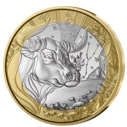 Alternative view of Euro Zodiac Series Taurus 2025 Issue BU Coin 5 Euro Series Extremely Rare and Popular Across Europe