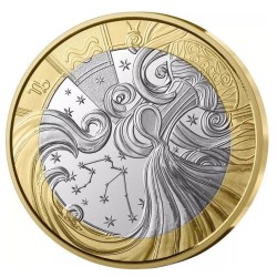 Alternative view of Euro Zodiac Series Verseau Aquarius 2025 Issue BU Coin 5 Euro Series Extremely Rare and Popular Across Europe