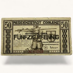 Alternative view of Germany Emergency Banknote Pfennigs Notgelds 19th Century Issues UNC Unique and Rare