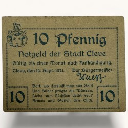 Alternative view of Germany Emergency Banknote Pfennigs Notgelds 19th Century Issues UNC Unique and Rare