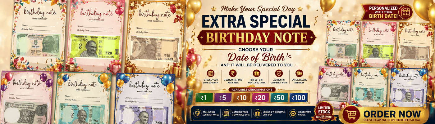 Birthday Note Choose your Date of Birth and it will be Delivered to you