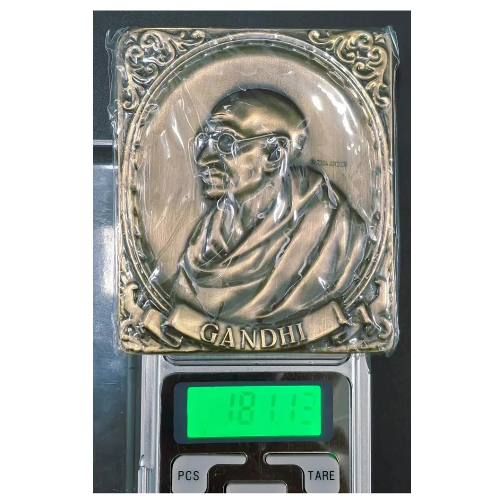Portugal Medal - Gandhi (1968 ) RARE BEAUTIFUL BIG SIZE MEDELLION | FOR COLLECTION | SIKKA_WAALA | - Image 4