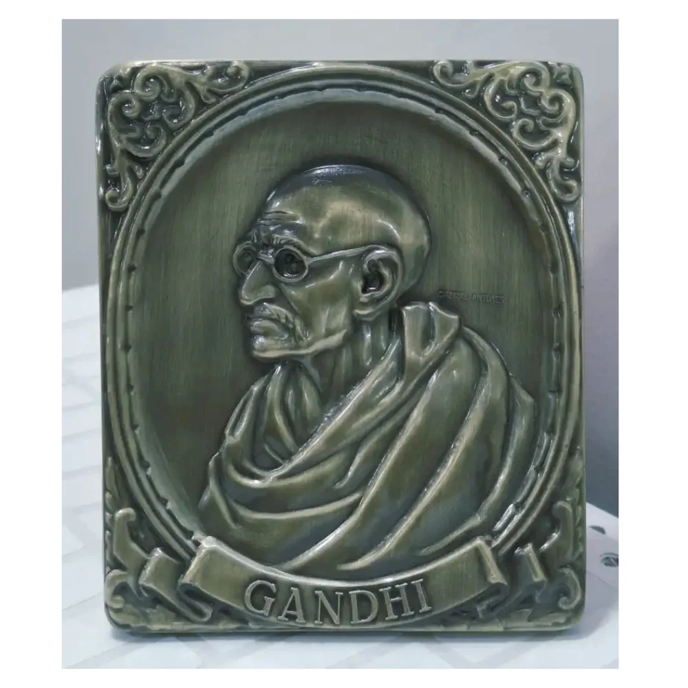 Portugal Medal - Gandhi (1968 ) RARE BEAUTIFUL BIG SIZE MEDELLION | FOR COLLECTION | SIKKA_WAALA | - Image 2