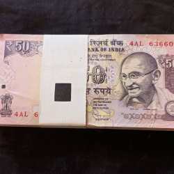 Reserve Bank of India Denominaton 50₹ bundle Gem unc condition Same and similar bundle available