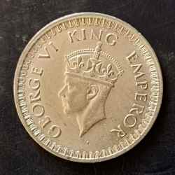 Alternative view of Silver British India King and emperor George vi Denominaton 1/2₹ Same and similar piece available