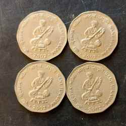 Republic India Denominaton 2₹ Sant Tukaram Metal coper nickel Same and similar set are available