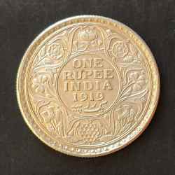 Silver British India King and emperor George v Denominaton 1 ₹ Same and similar piece available