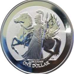 Alternative view of British Virgin Islands 1 Dollar - 2017 Reverse Proof Silver Bullion-date) Composition Silver (.999) Weight 31.107 g Gem Unc with cover pubjoy mint ishu Rare Coin #38