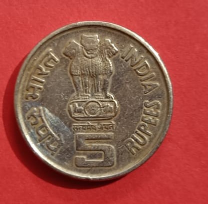 5 Rupees stainless steel (OMS) Off Metal Strike Commemrative Steel Coin