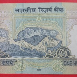 Alternative view of 100 Rs Y V Reddy governor GEM UNC Condition Super Fancy 500000