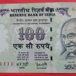 100 Rs yv Reddy Super Fancy Number 111111 GEM UNC Condtion