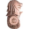 2023 Samoa -Singapore 20 Cent Enamel Fish Tail Lion Shaped Copper Coin With Box - Image 2