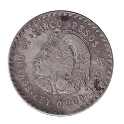 Mexico 5 Pesos 1947 Fantacy Token Coin #E-215