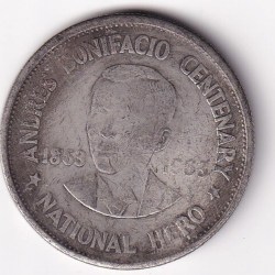 Philippines 1 Peso 1963 Andrés Bonifacio Rare Modern Token Coin #E-208