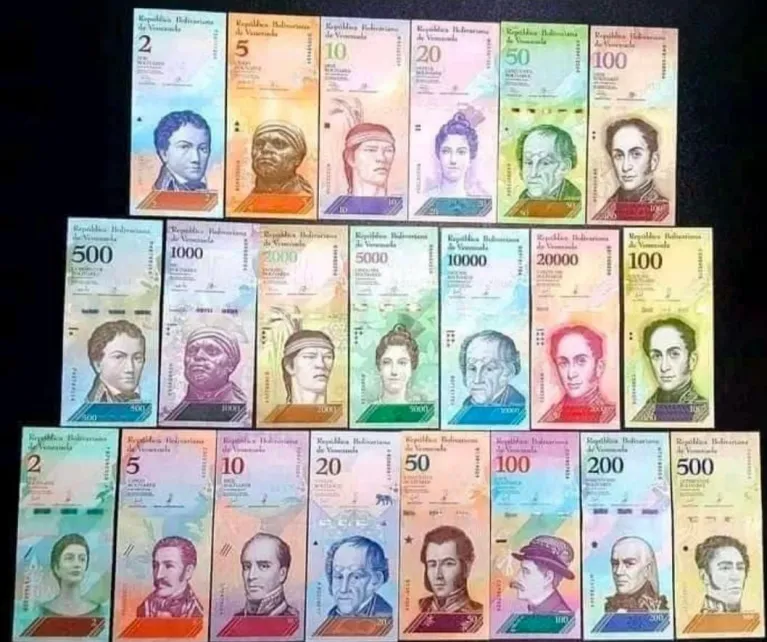 Venezuela 2 to 20000 Bolivares 21 Different Pcs Unc Notes Lot