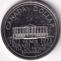 Canada 1873 Prince 1973 Edward Islands One Dollar Unc 32 mm Coin