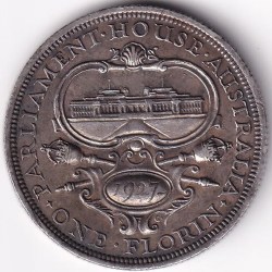 1 Florin of 1927 of Australia of Opening of old Parliament House Silver Coin