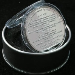 Alternative view of Mahatma Gandhi - Harijan Movement (1932 – 2015) Silver Plated Medallion With Box