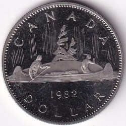 1 Dollar Canada 1982 Dollar Proof 32 mm Coin