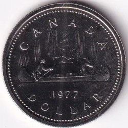 1 Dollar Canada 1977 Unc 32 mm Coin