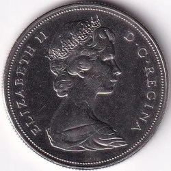 Alternative view of Canada British Columbia 1971 One Dollar Unc 32 mm Coin