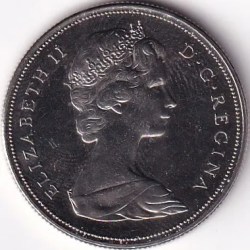 Alternative view of Canada Manitoba 1870-1970 One Dollar Unc 32 mm Coin