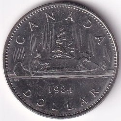 1 Dollar Canada 1984 Dollar Unc 32 mm Coin