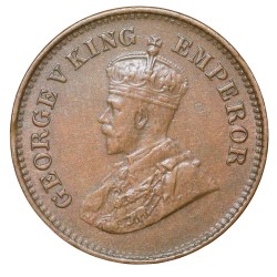Bronze 1/2 Pice of George V (AD 1936) of Calcutta Mint About Mint Grade