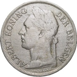 Old Copper-Nickel 50 Centimes of Albert I (AD 1928) of Belgian Congo Rare