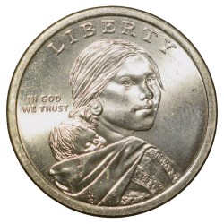 Alternative view of Brass 1 Dollar of USA (AD2025) Commemorative issue - Native American Dollar - Mary Kawena Pukui