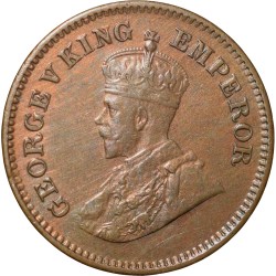 Bronze 1/2 Pice of George V (AD1936) of Calcutta Mint Beautiful Grade