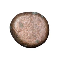 Alternative view of Copper Heavy Dramma of Feudatories of Yadava Dynasty (12th - 13th Cen. AD) with Lion facing to Right Rare