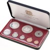 Firdt Coinage Of Papua New Guinea Proof Set Minted At The Franklin Mint ; 1 - 2 - 5 - 10 - 20 Toea & 1 - 5 - 10 Kina 1975 ; In Original Box Rare (8 Coin Set) Included 2 Silver Coin - Image 2