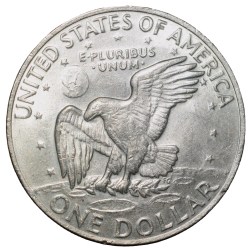 Old Copper-Nickel 1 Dollar of USA (AD 1972) Large "Eisenhower Dollar" The Apollo 11 Mission Insignia Scarce