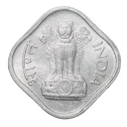Alternative view of Aluminium 1 Paisa of Republic India (AD 1969) of Bombay Mint