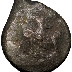 Alternative view of Copper-Alloy 1/8 Karshapana of Vishnu Mitra(2nd Cen. BC) of Panchala's of Ahichhatra - Rare