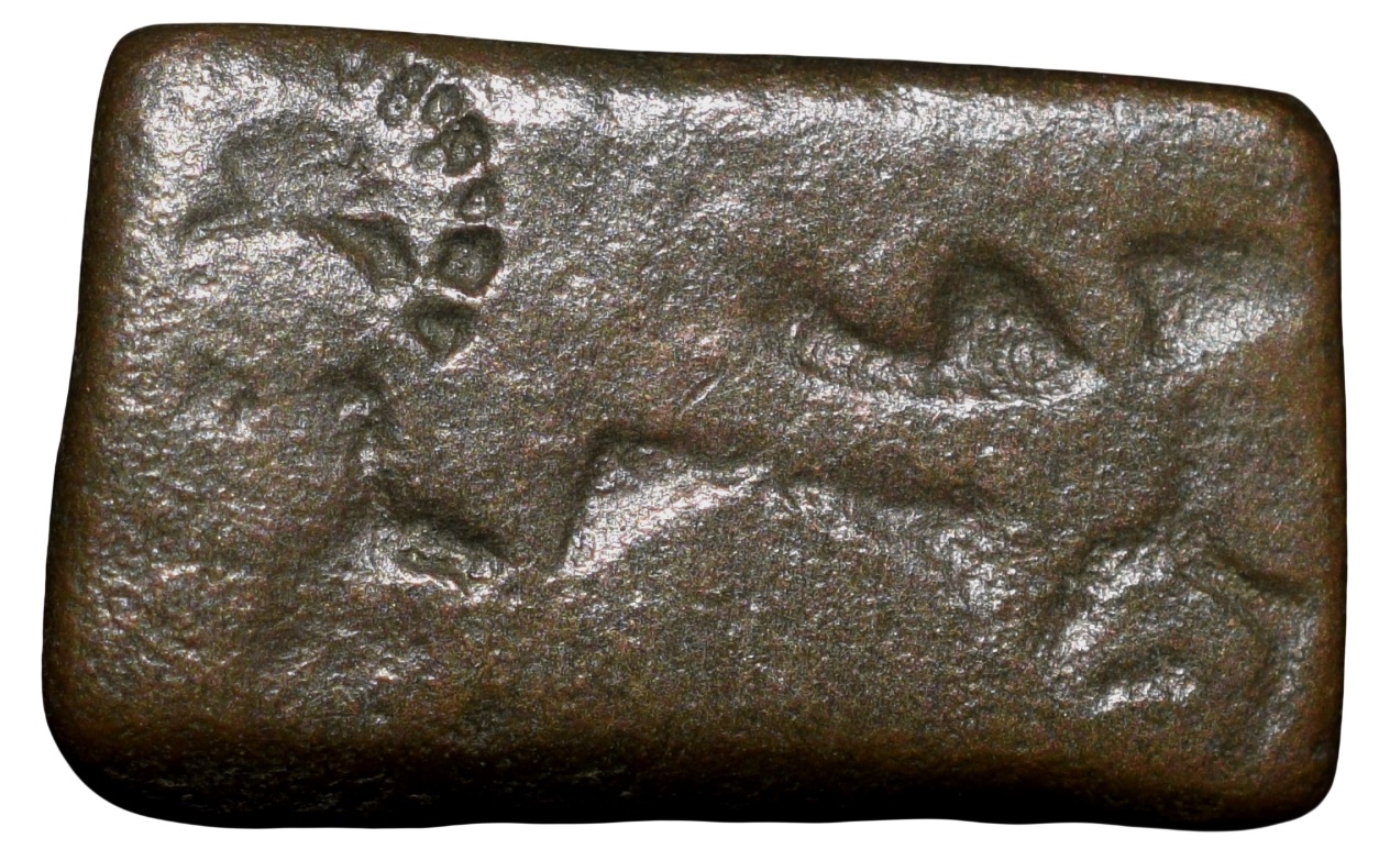 Copper Punch Mark from Ujjaini Region Mauryan Period (3rd-2nd Cen. BC) Mahakal Type