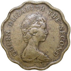 Brass 20 Cents of Elizabeth II (AD 1978) from Hong-Kong