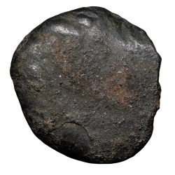 Alternative view of Black Cast Copper of Vidarbha(Paoni) Region (4th - 3rd Cen. BC) with Taurine above Lion Right V.Rare