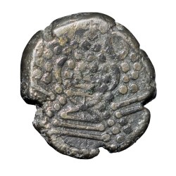 Alternative view of Silver Drachma of Chalukyas of Gujrat (AD 1030-1120) Gahaiya Style Deyll # 158
