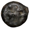Black Cast Copper of Vidarbha(Paoni) Region (4th - 3rd Cen. BC) with Taurine above Lion Right V.Rare