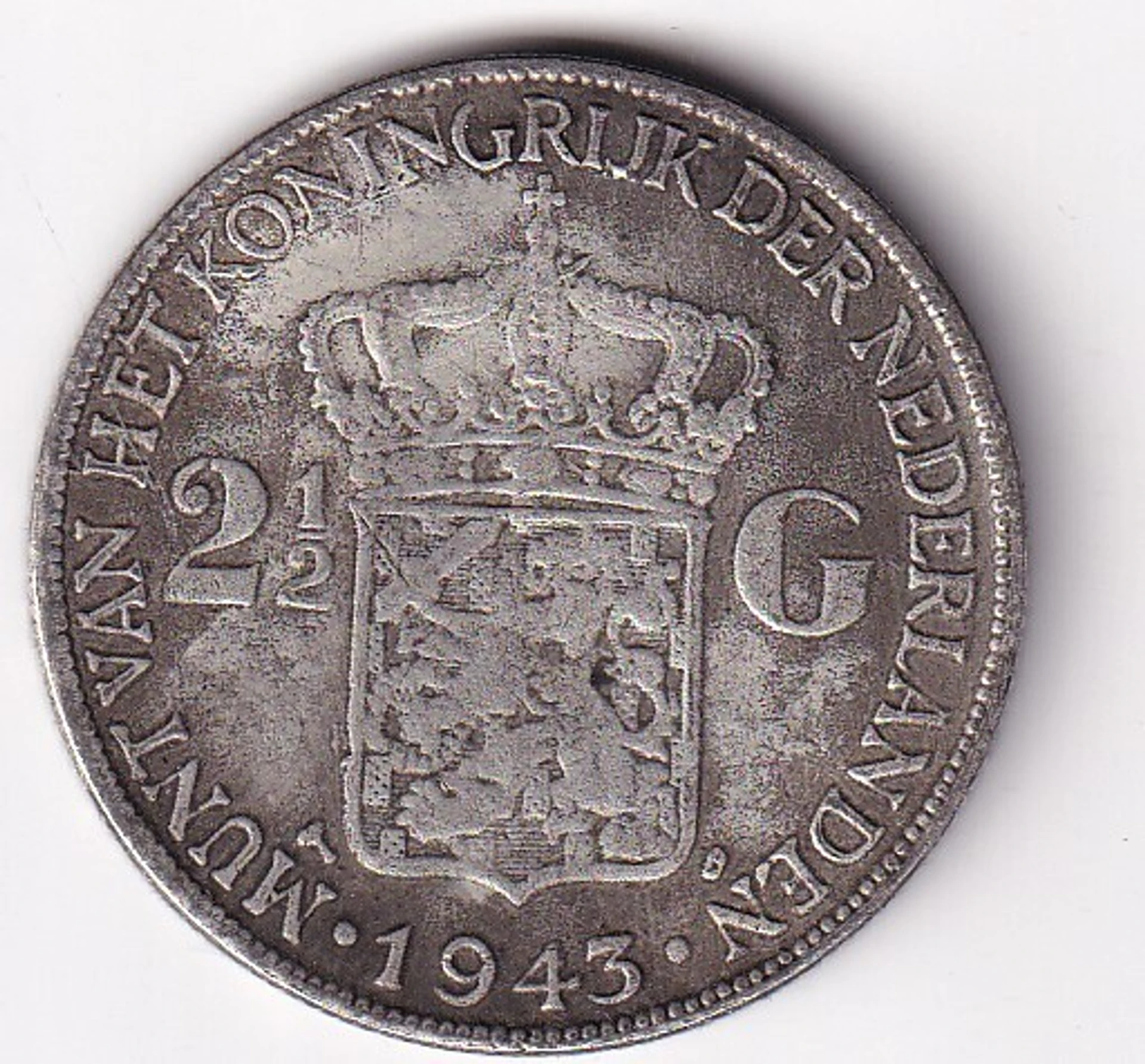 Indonesia Netherlands East Indies 2½ Gulden 1943 - Wilhelmina Rare Modern Token Coin #E-209
