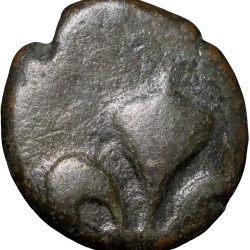 Copper Doudou of INDO-FRENCH (AD 1720-1835) with Fleur-de-lis