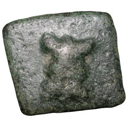 Copper Coin of Bharuch(2nd Cen.BC) with Mugamukge/Mahakal Rare