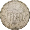Brass 10 Euro Cents of Germany (AD 2002) with The Brandenburg Gate
