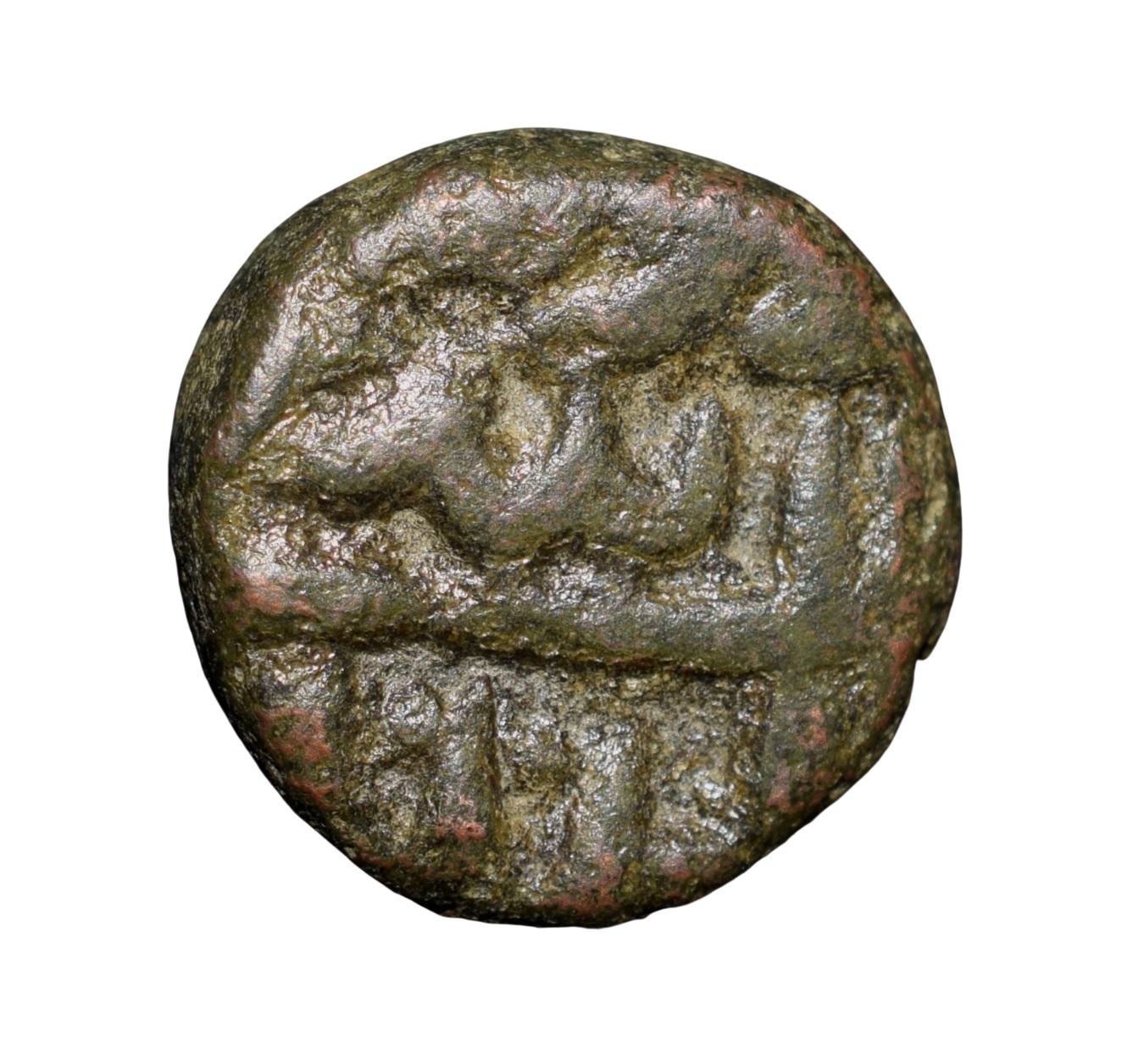 Copper 1/4 Dam of Akbar (AD 1556-1605) of Junagarh Type with Ruler Name & Kalima Very Rare