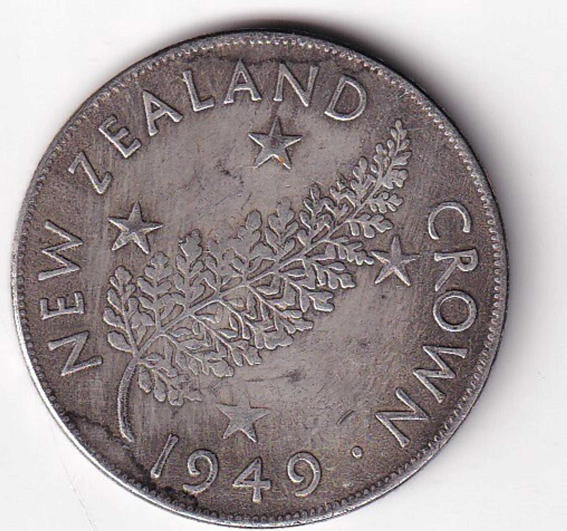 New Zealand 1 Crown 1949 - George VI Rare Modern Fantacy Token Coin #E-214