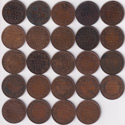 Quarter Anna 24 Different Years Collection Lot of British India EX Rare #1
