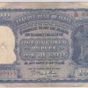 India B Rama Rau 100 Rupees Old correct Hindi Elephant Issue Old Very Fine Note Rare