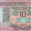 10 Rs Two Peacock RN Malhotra Signature Unc Note Old Issue